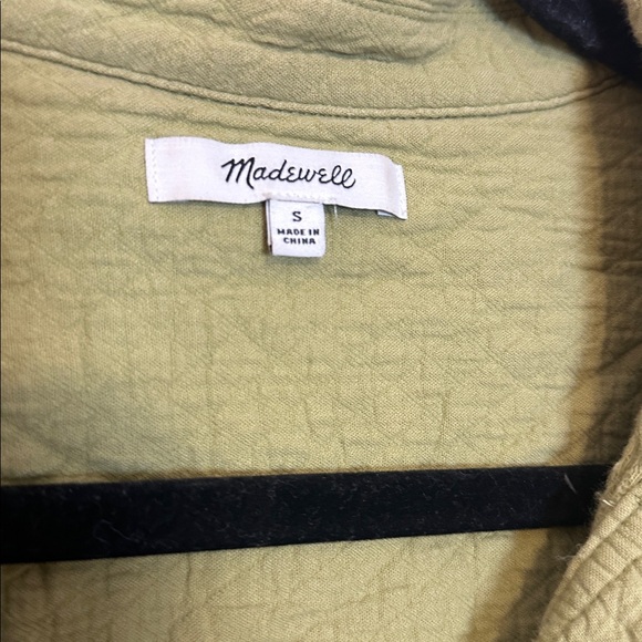 Madewell‎ Diamond Jacquard Shirt-Jacket in Green Size Small - Picture 3 of 6
